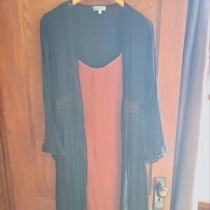 Midi Dress and Coverup Fall Outfit